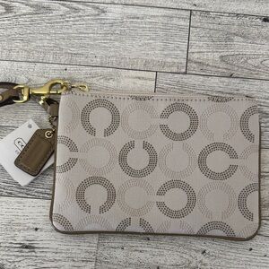 Coach Ash Dot Op Art Wristlet F49460 NWT